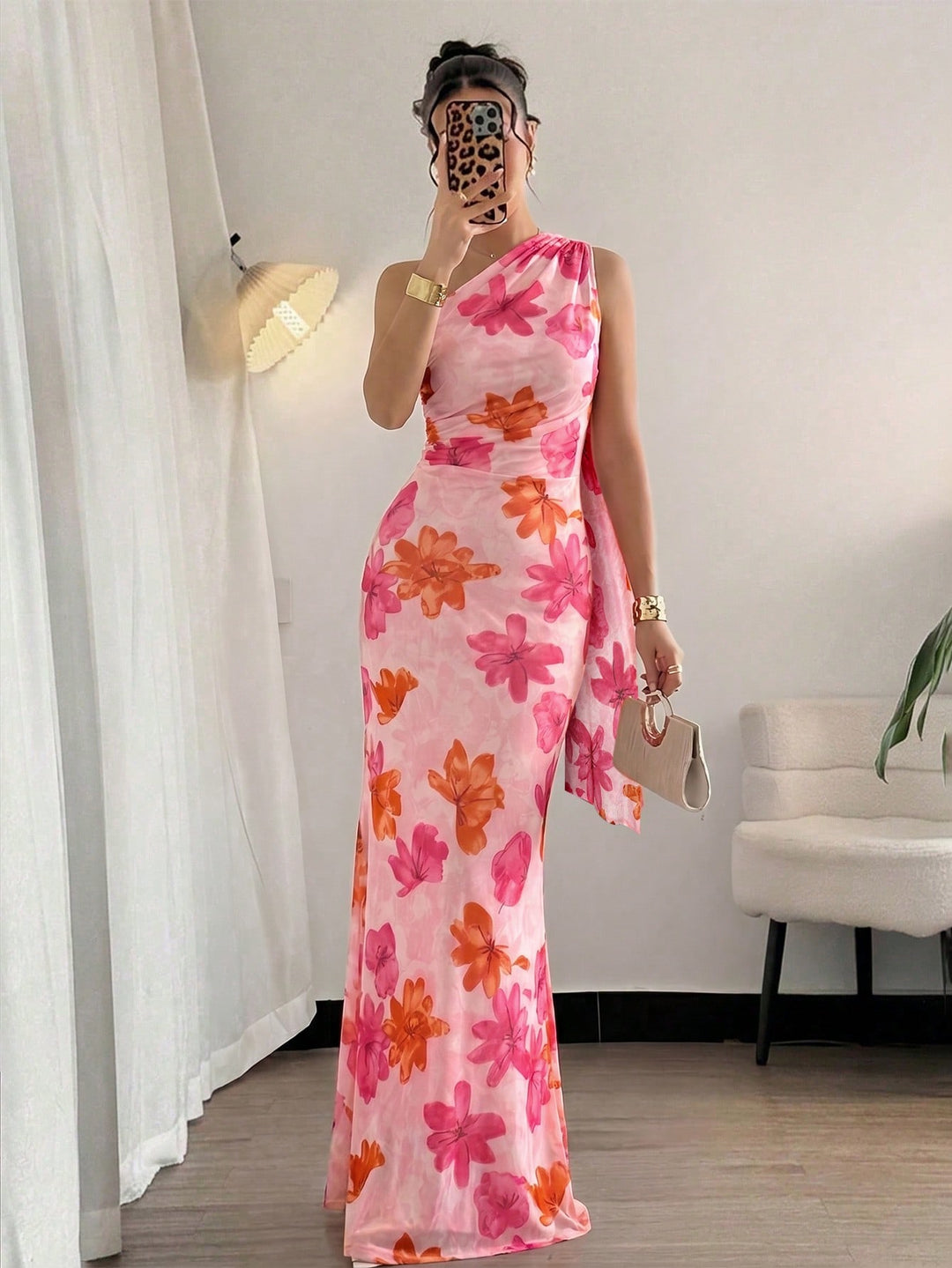 Rochie maxi SHEIN, roz