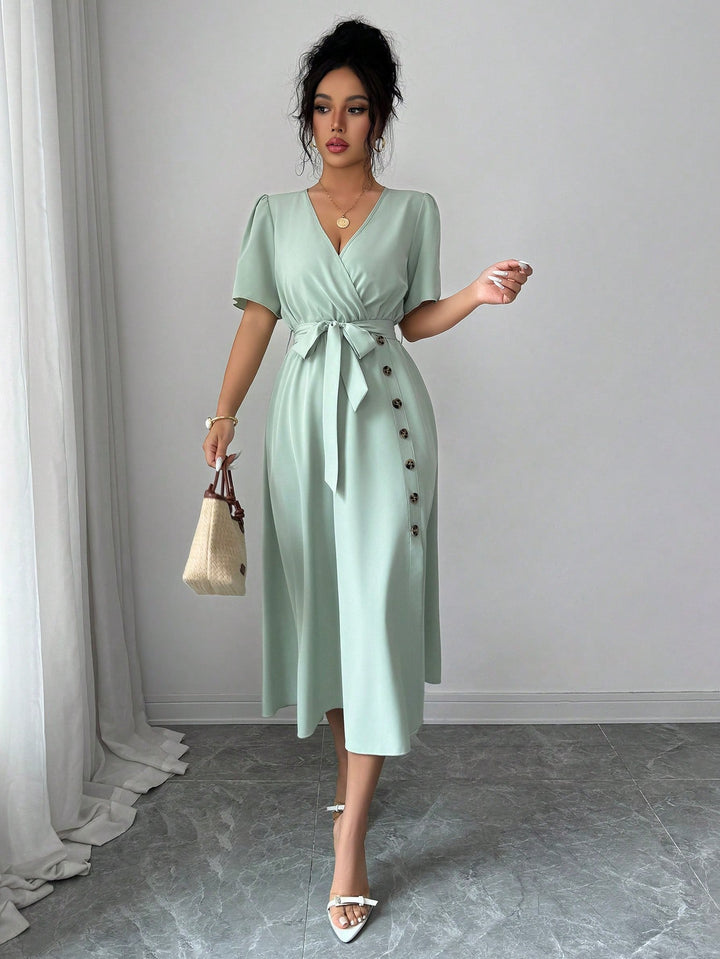 Rochie maxi SHEIN, verde