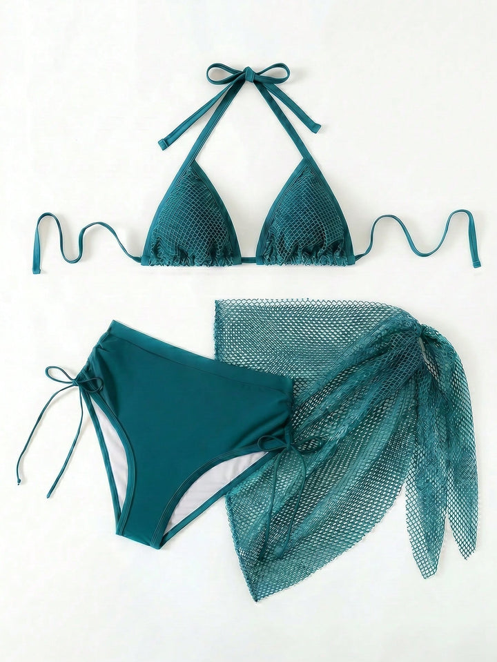 Set bikini de baie SHEIN, verde