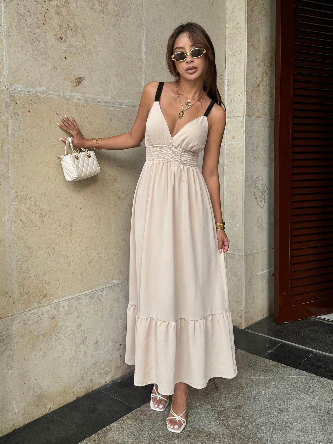 Rochie maxi SHEIN, portocaliu