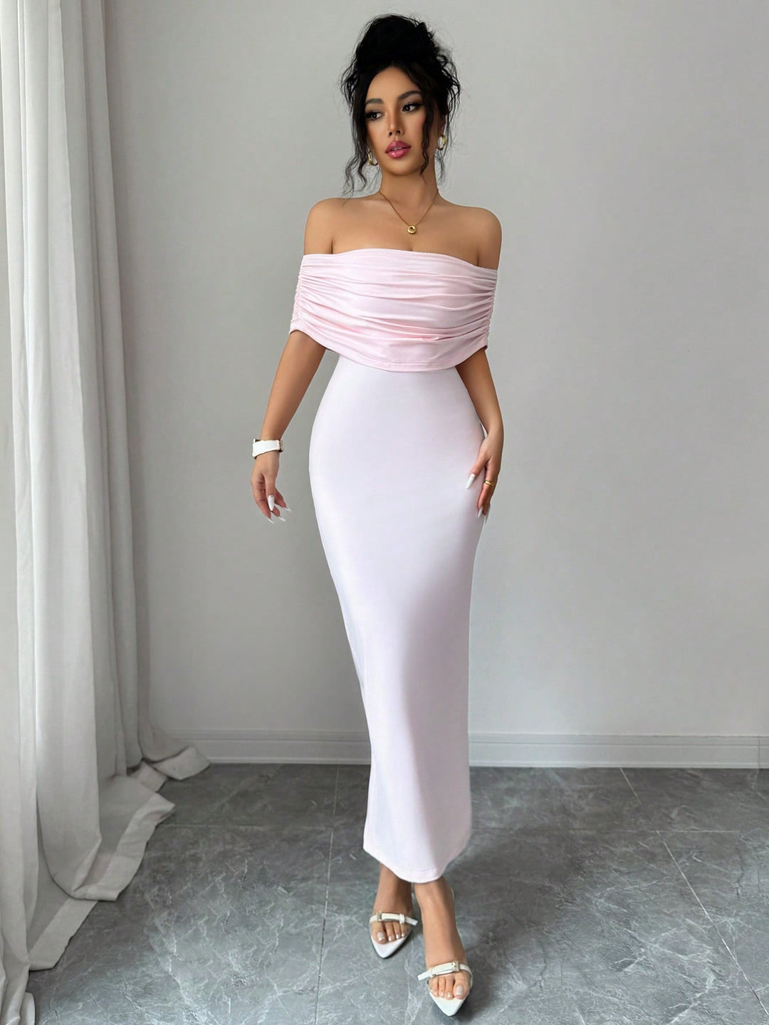 Rochie maxi SHEIN, roz