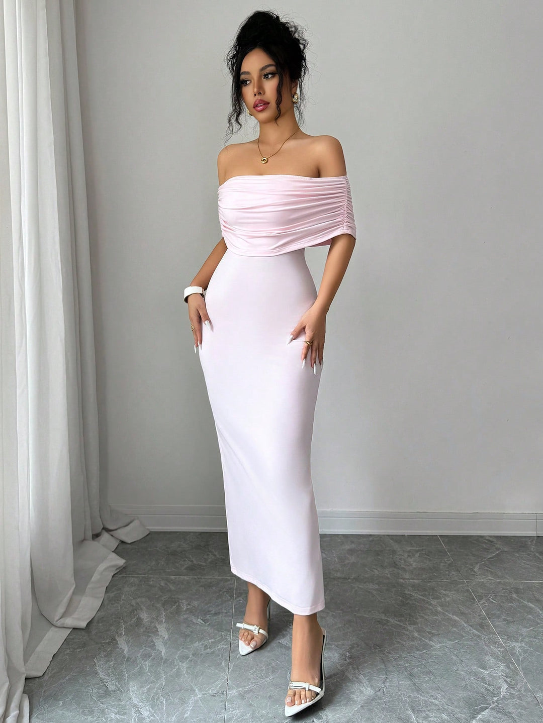 Rochie maxi SHEIN, roz
