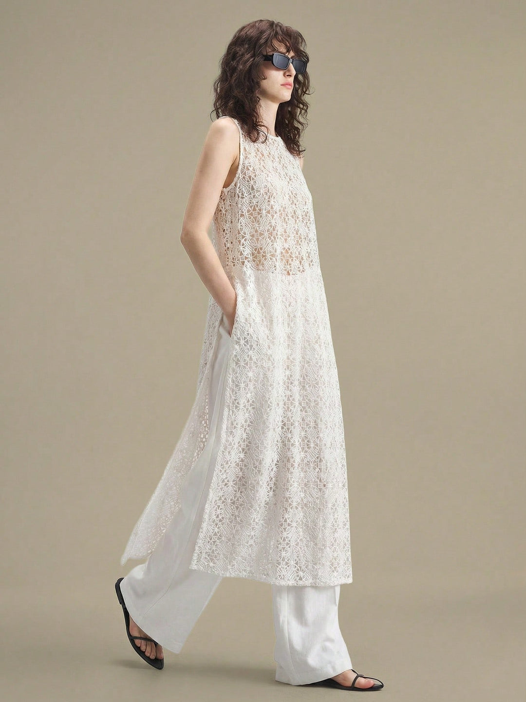 Top SHEIN, alb