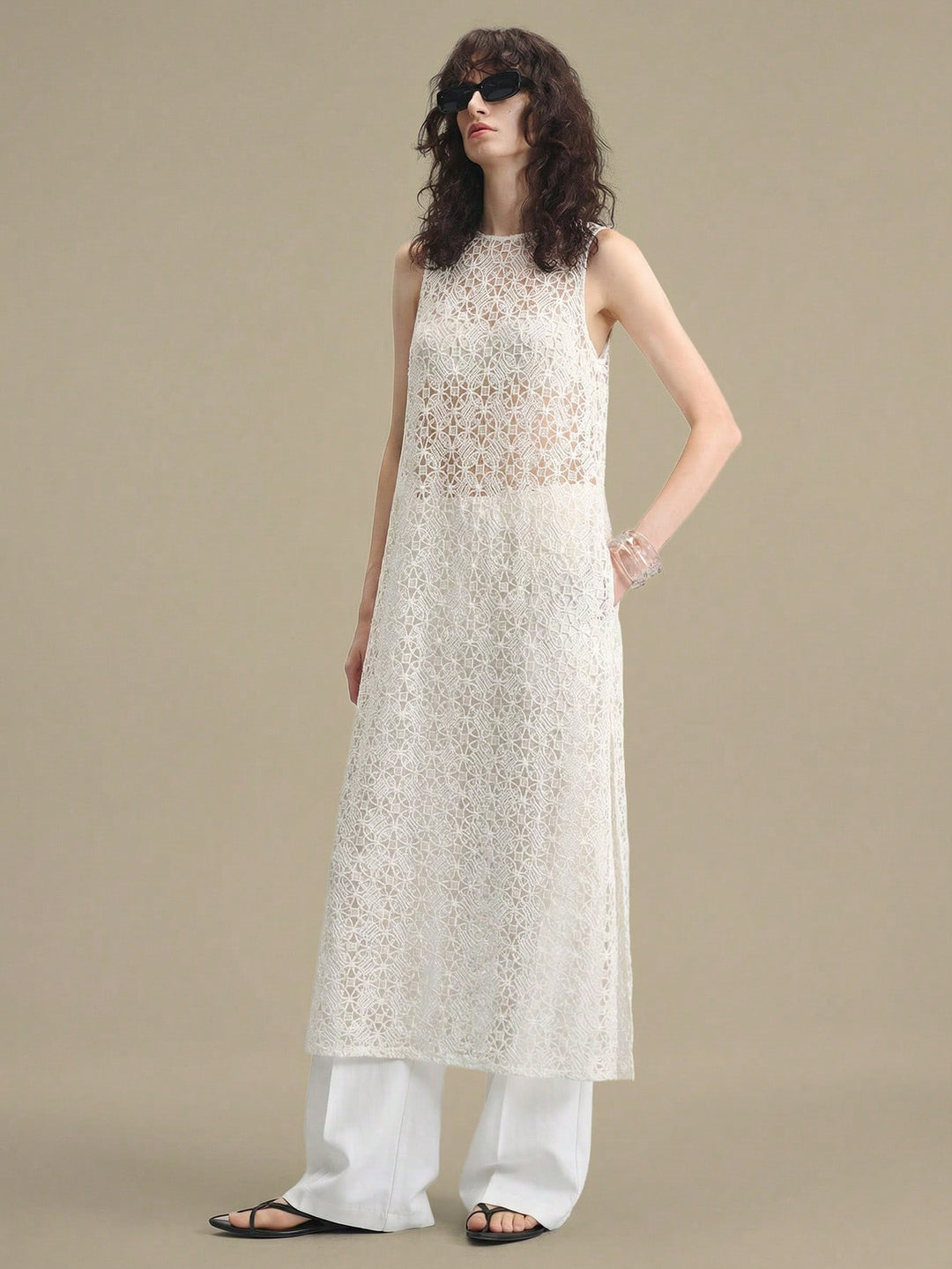 Top SHEIN, alb