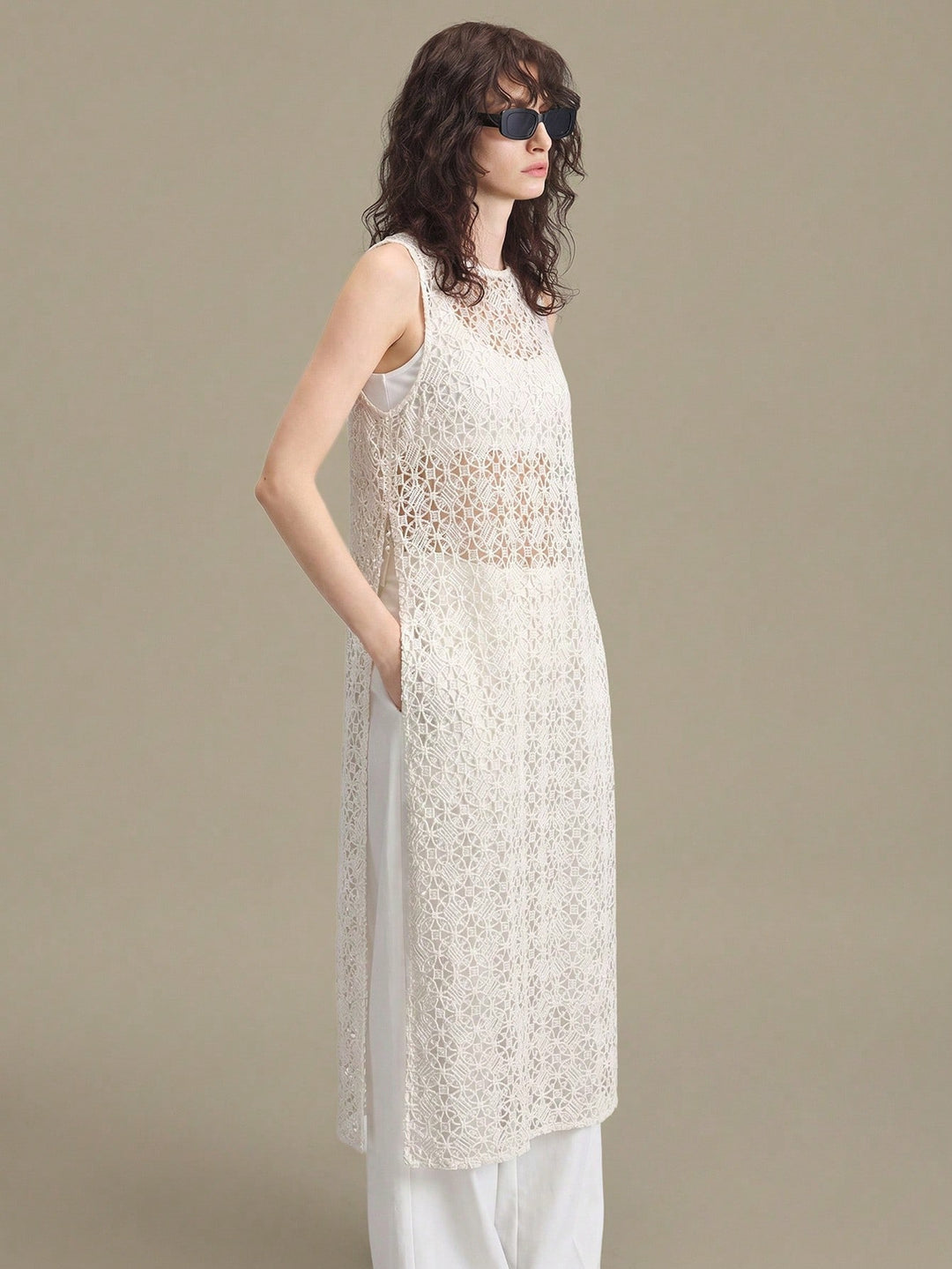 Top SHEIN, alb