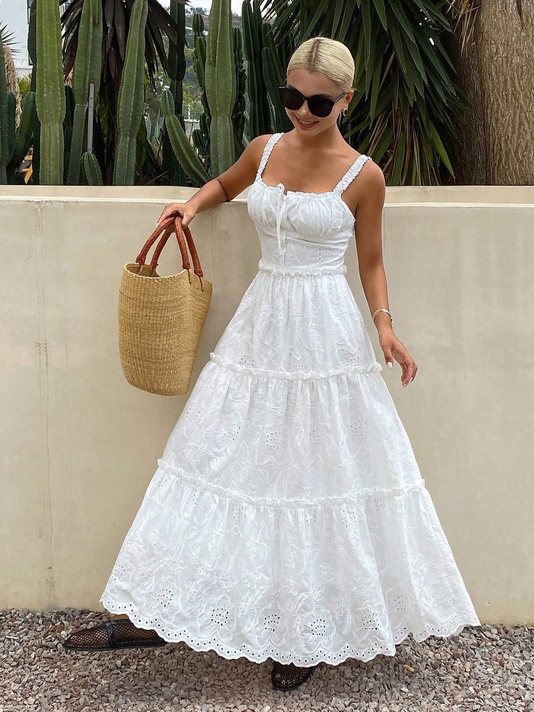 Rochie maxi SHEIN, alb