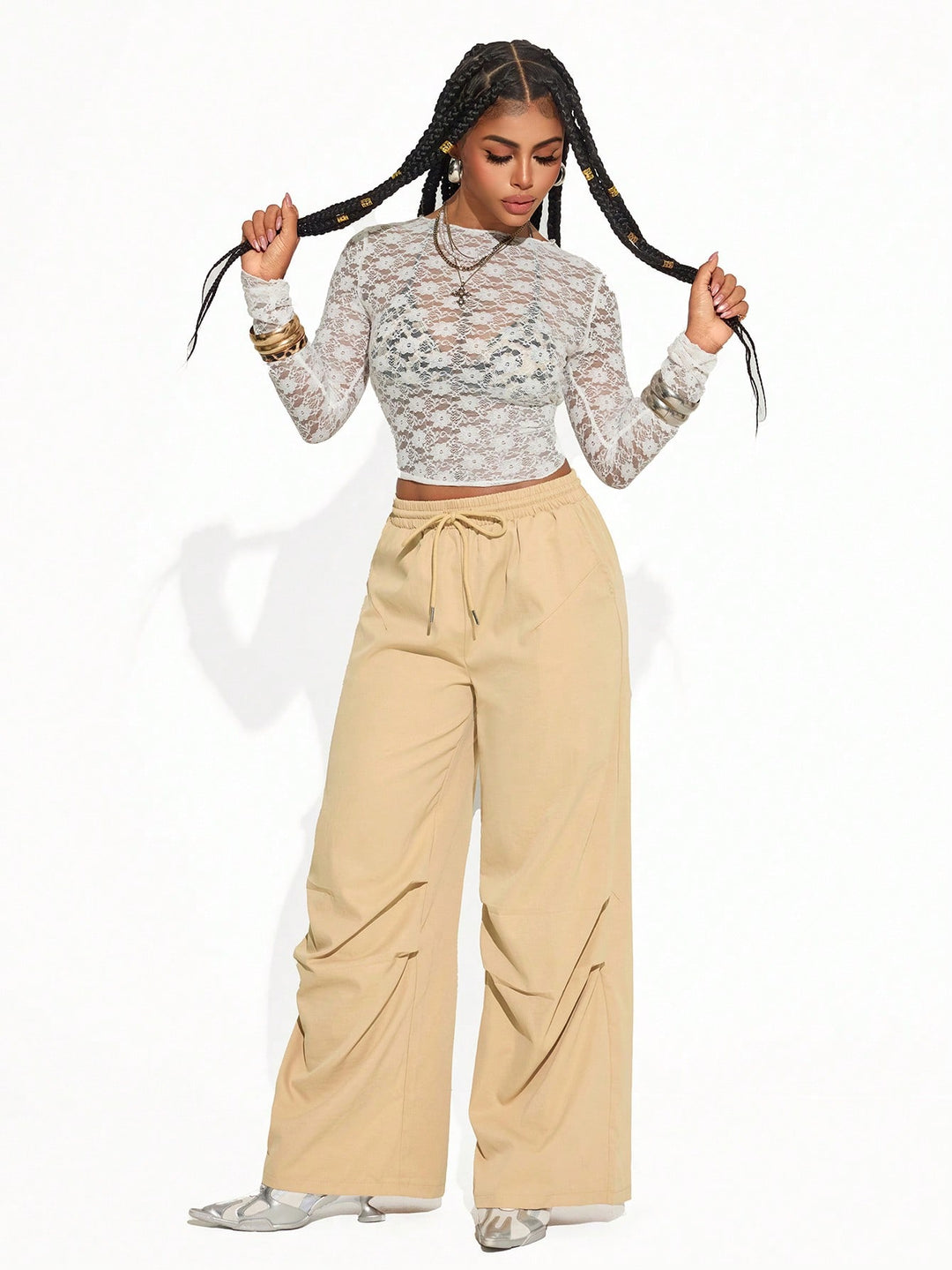 Pantaloni SHEIN, kaki