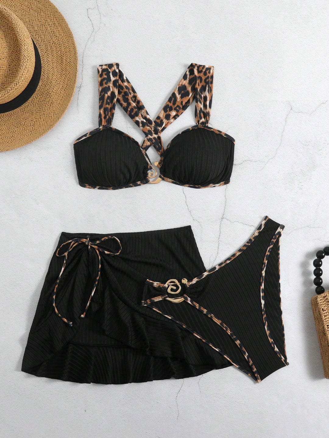 Set bikini SHEIN, negru