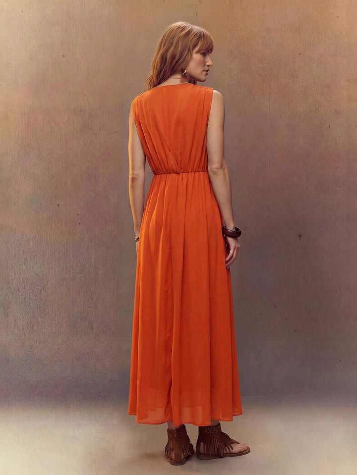 Rochie maxi SHEIN, portocaliu