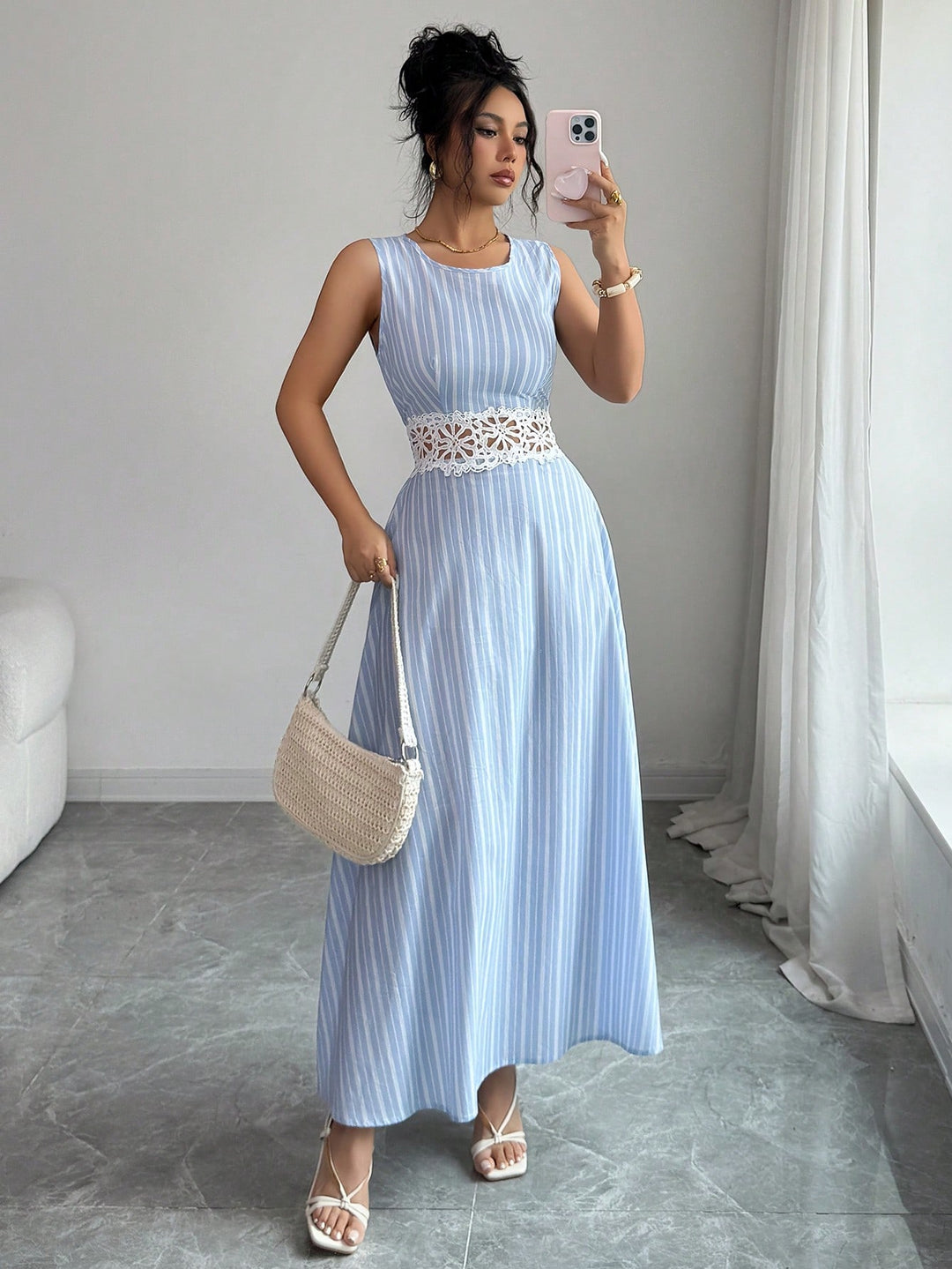 Rochie maxi SHEIN, albastru