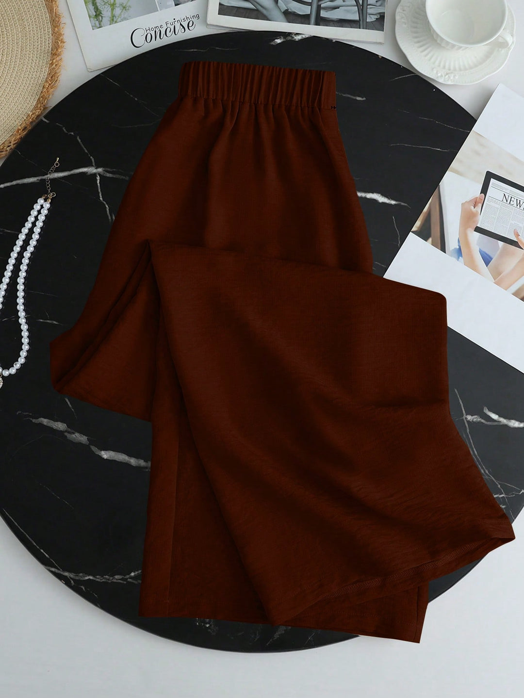 Pantaloni SHEIN, maro