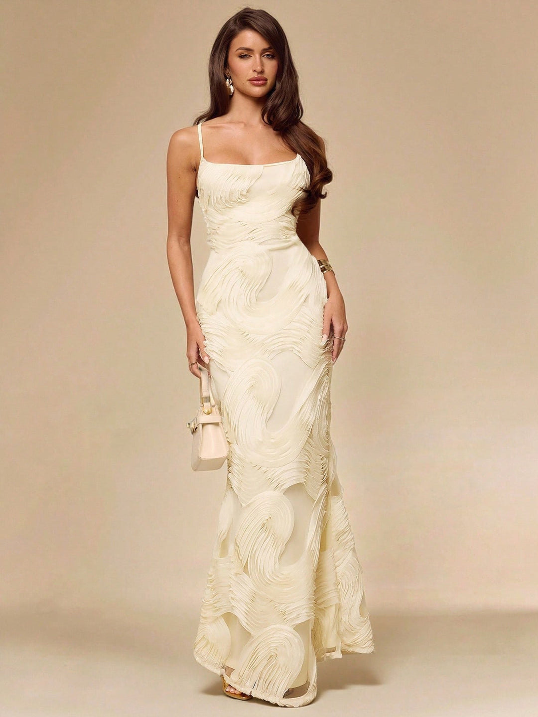 Rochie maxi SHEIN, bej