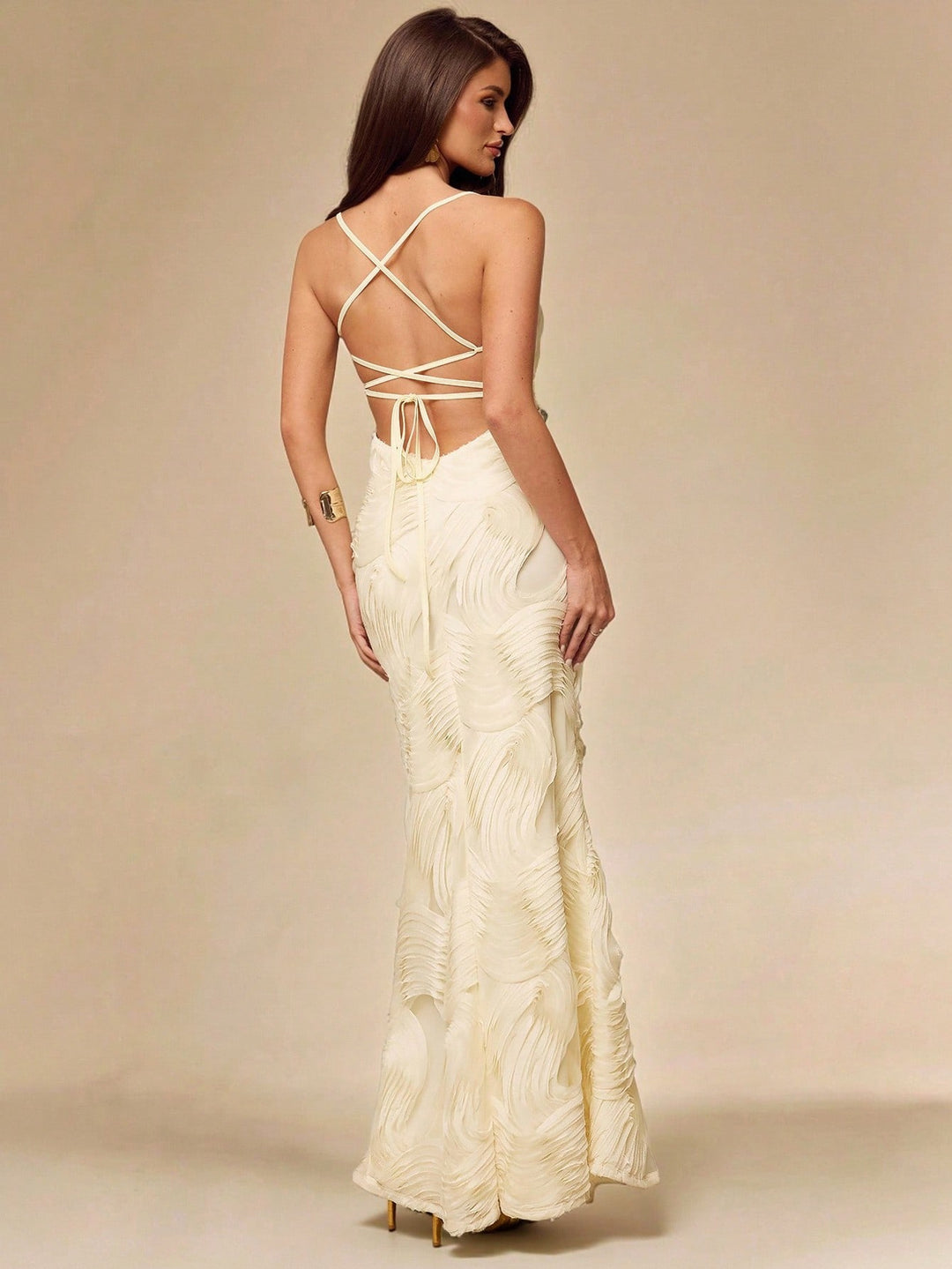 Rochie maxi SHEIN, bej