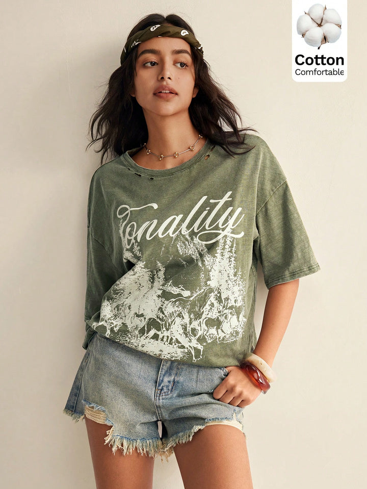 Tricou SHEIN, verde