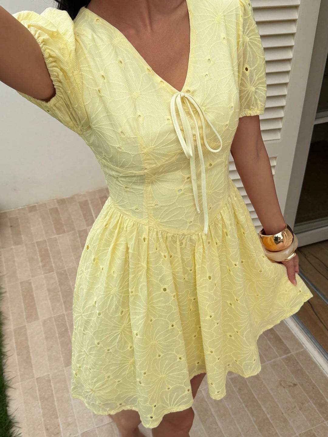 Rochie scurtă SHEIN, galben