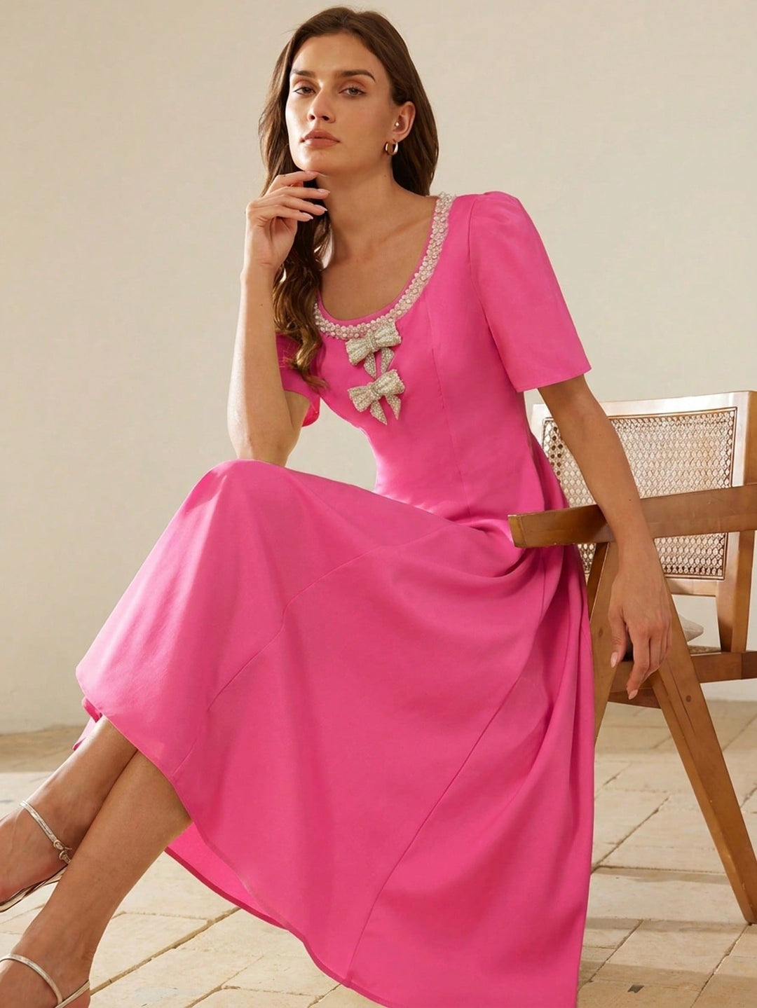 Rochie maxi SHEIN, roz
