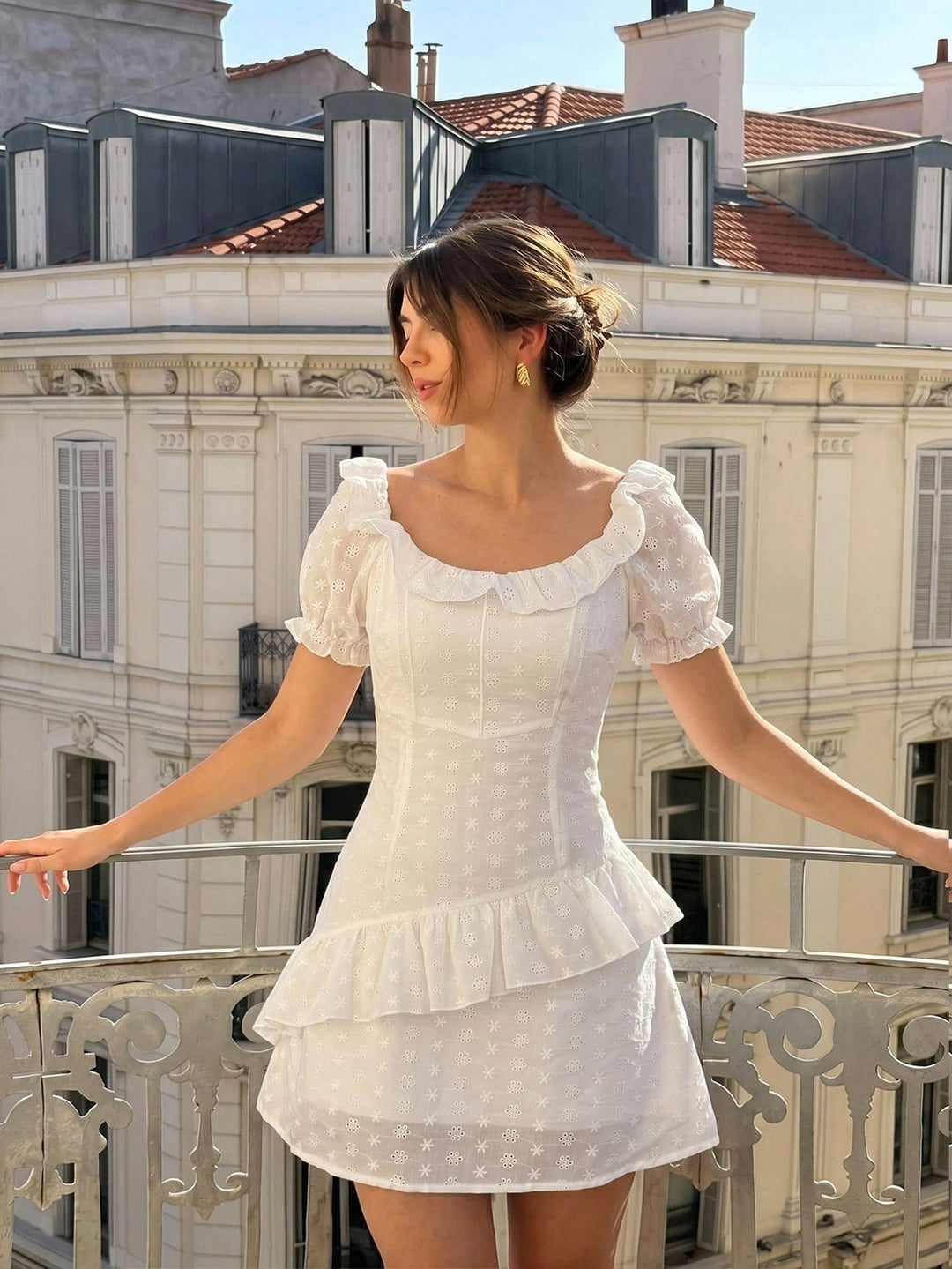 Rochie scurtă SHEIN, alb