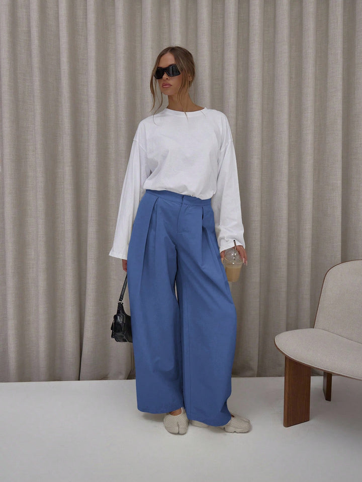Pantaloni SHEIN, albastru
