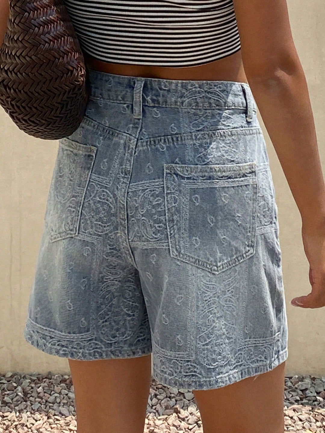 Pantaloni scurți SHEIN, albastru