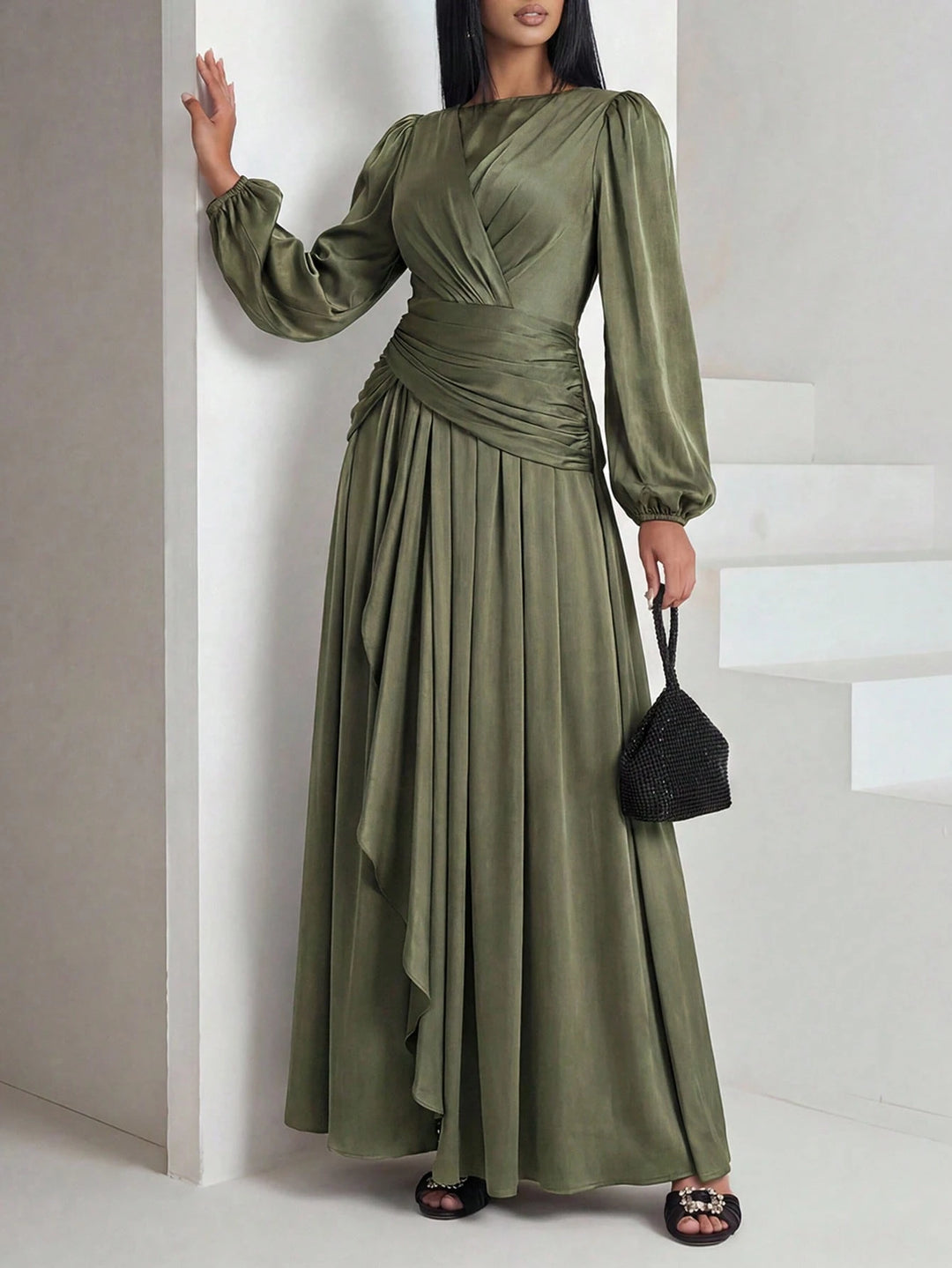 Rochie maxi SHEIN, verde
