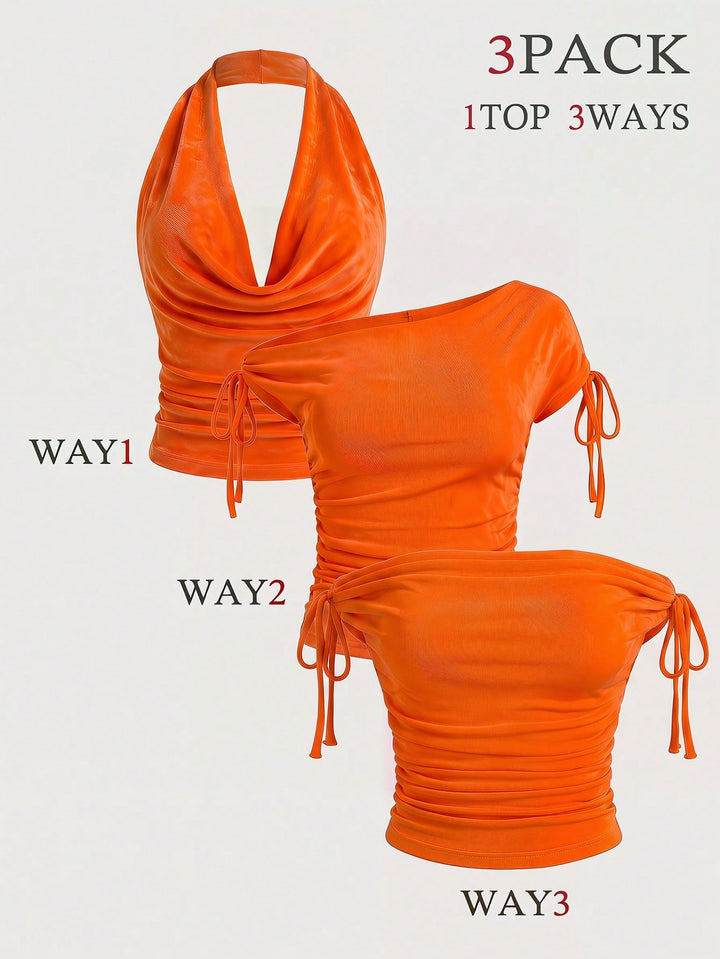 Top SHEIN, portocaliu