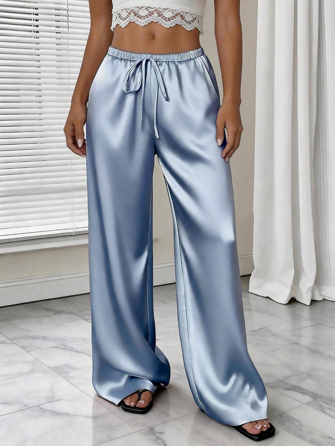 Pantaloni SHEIN, albastru