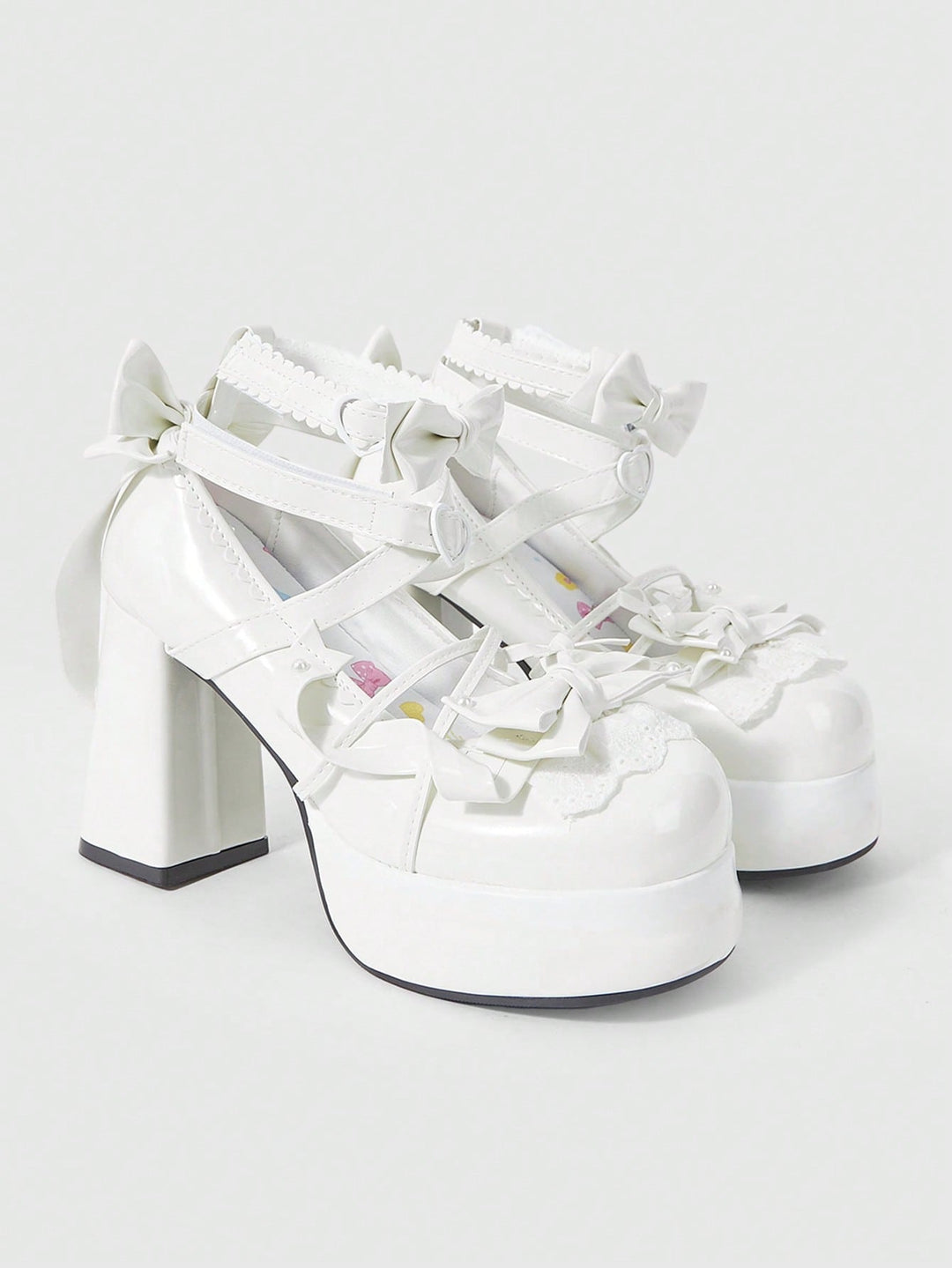 Pantofi cu toc SHEIN, alb