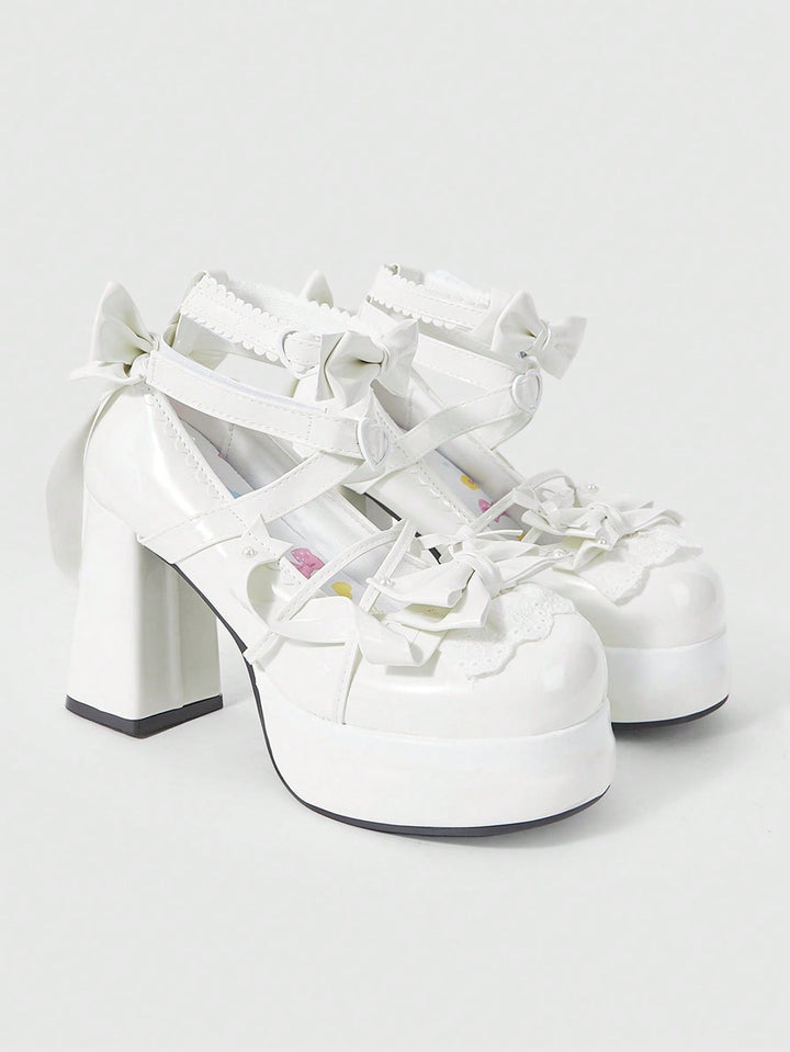 Pantofi cu toc SHEIN, alb