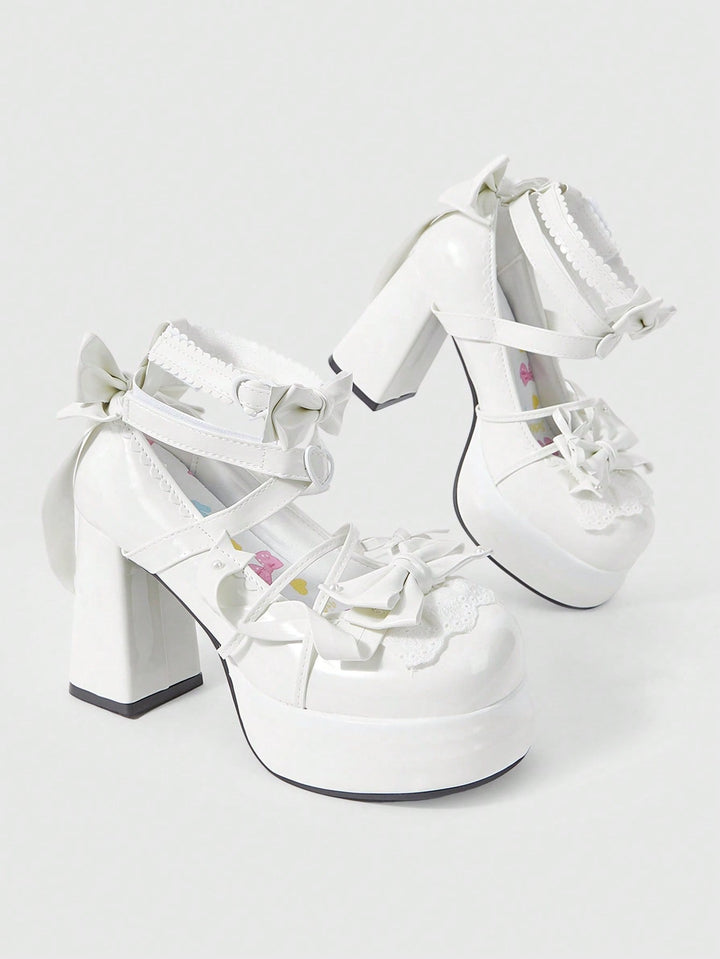 Pantofi cu toc SHEIN, alb