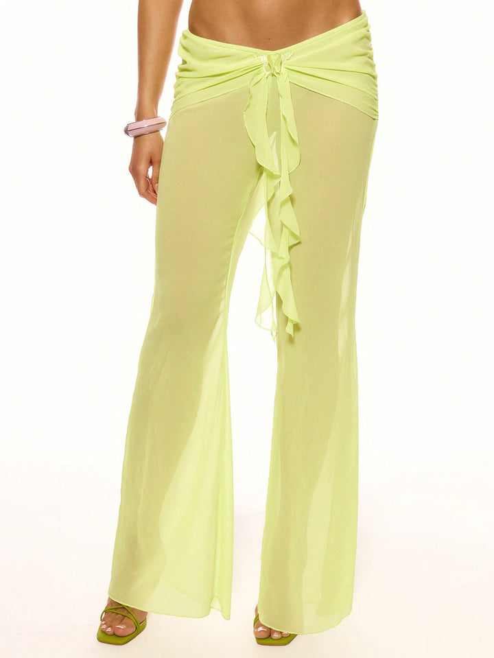 Pantaloni SHEIN, galben