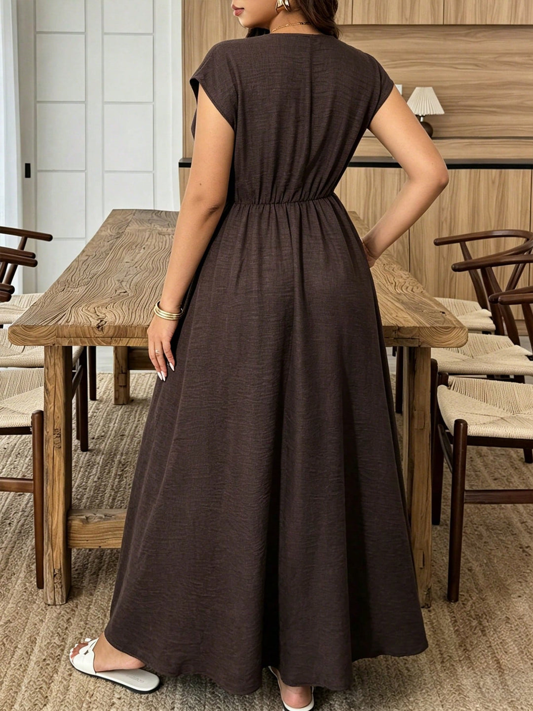 Rochie maxi SHEIN, maro