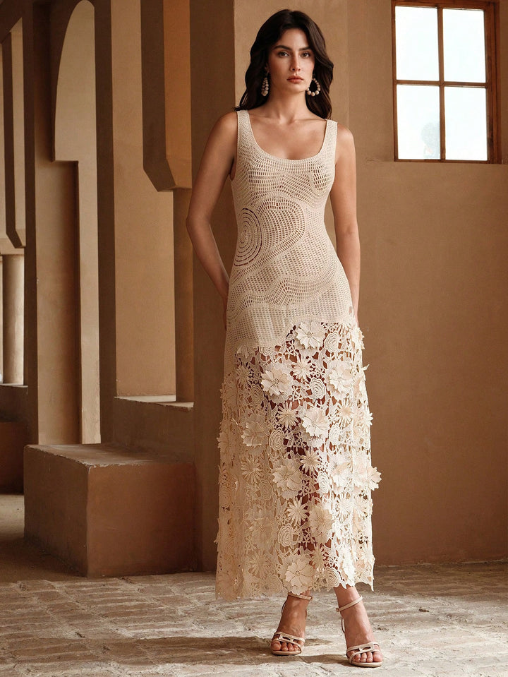 Rochie midi SHEIN, bej