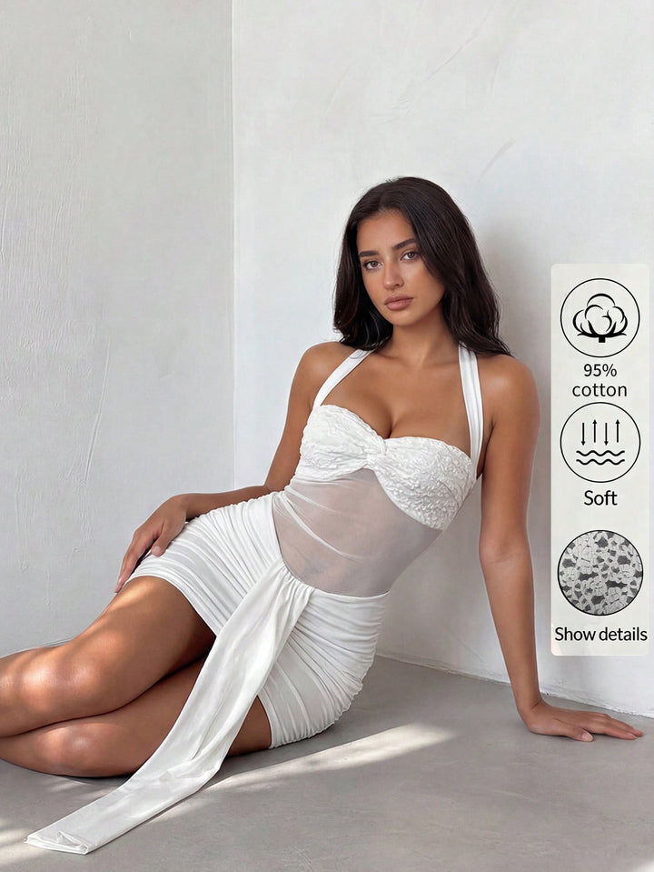 Rochie mini SHEIN, alb