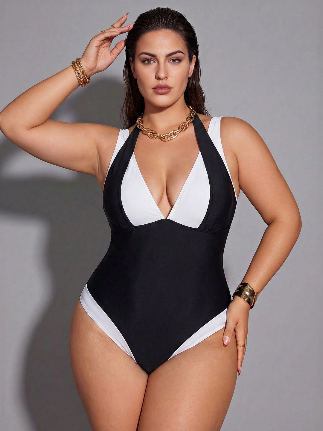 Costum de baie SHEIN, mix culori