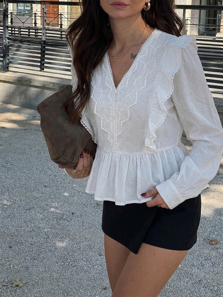 Top casual SHEIN, alb