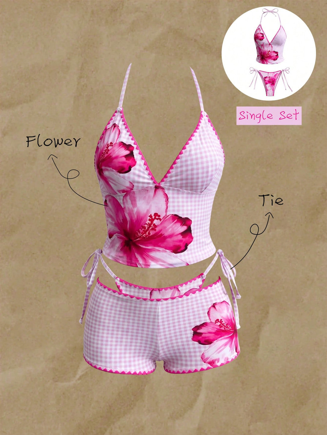 Costum de baie SHEIN, mix culori