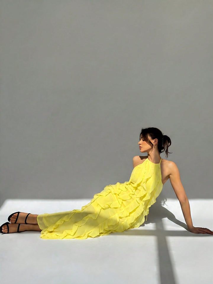 Rochie maxi SHEIN, galben