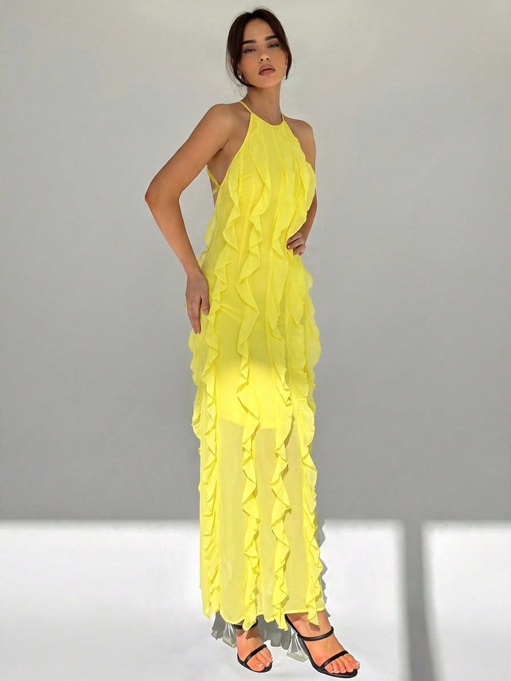 Rochie maxi SHEIN, galben