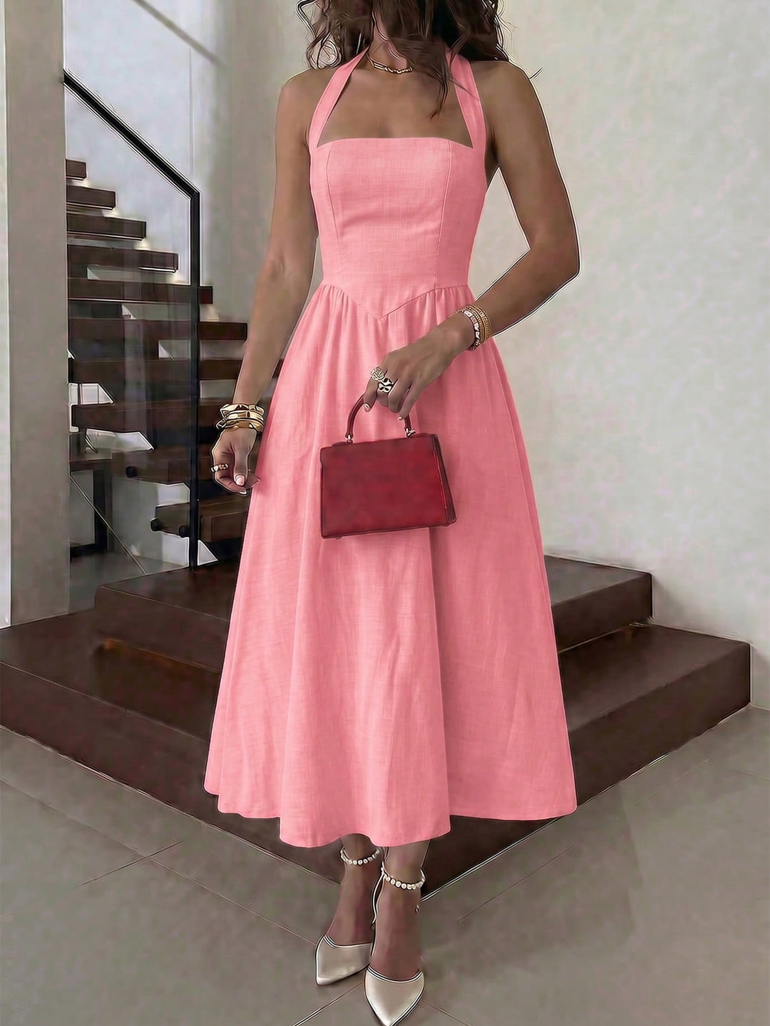 Rochie maxi SHEIN, roz