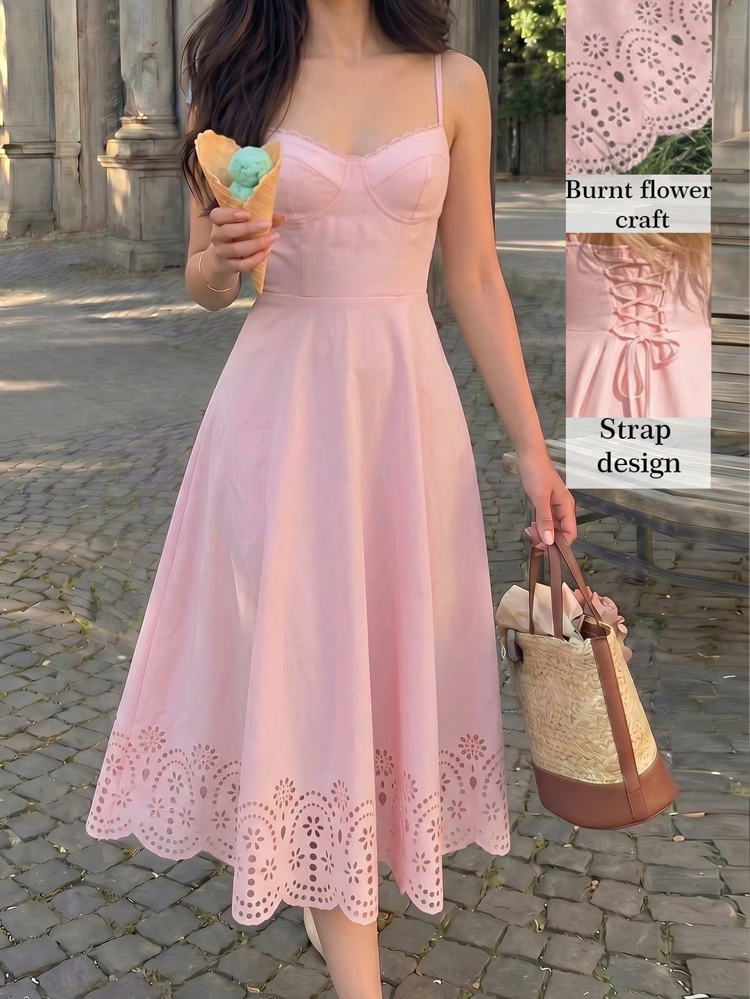 Rochie maxi SHEIN, roz