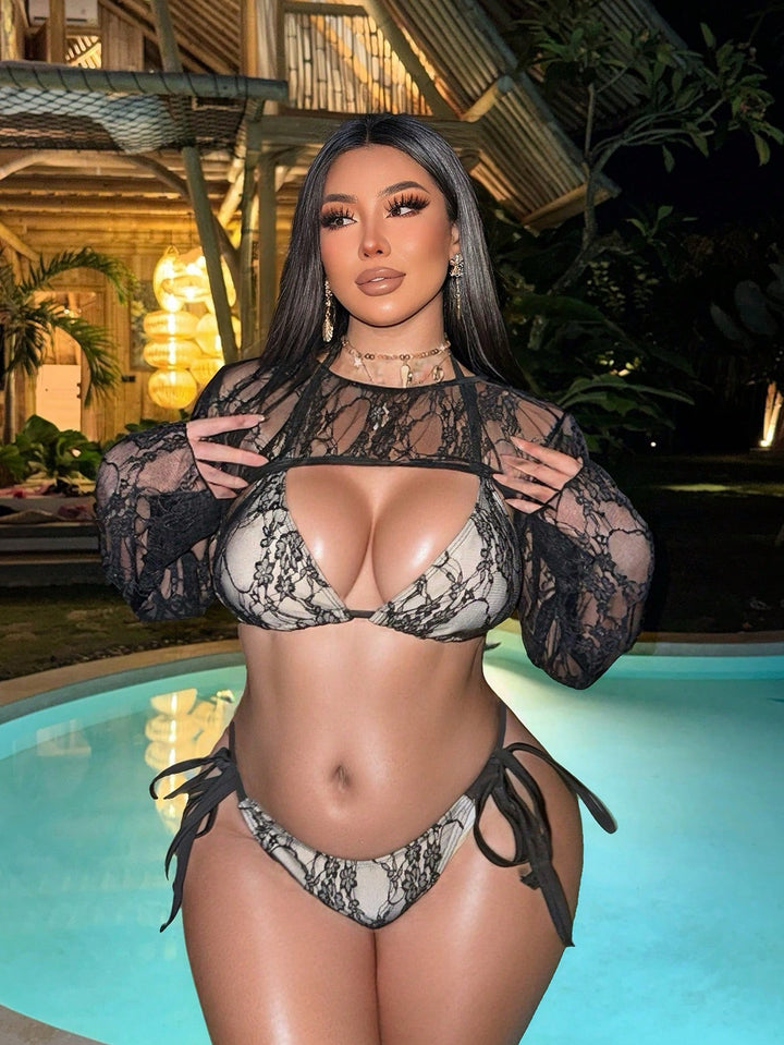 Set bikini de baie SHEIN, negru