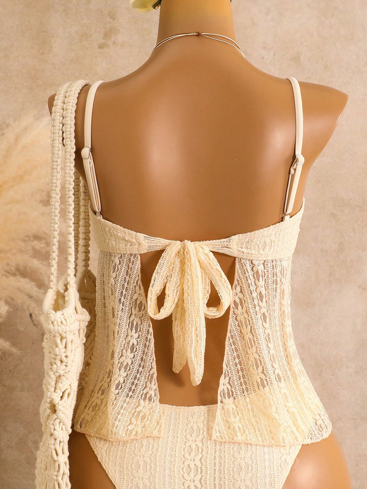 Costum de baie SHEIN, bej