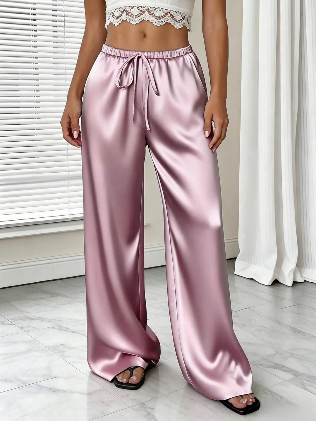 Pantaloni SHEIN, roz
