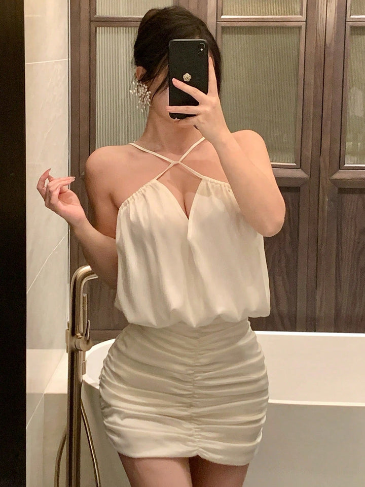 Rochie scurtă SHEIN, bej