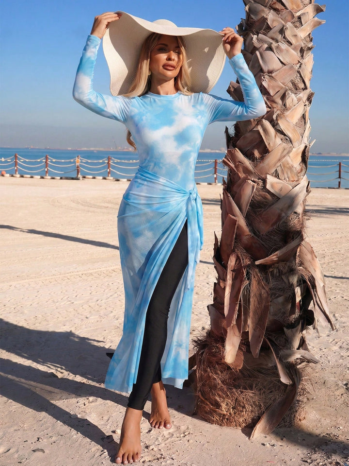 Costum de baie SHEIN, albastru