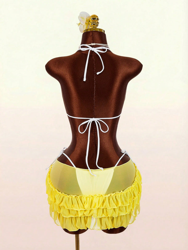 Set bikini SHEIN, alb