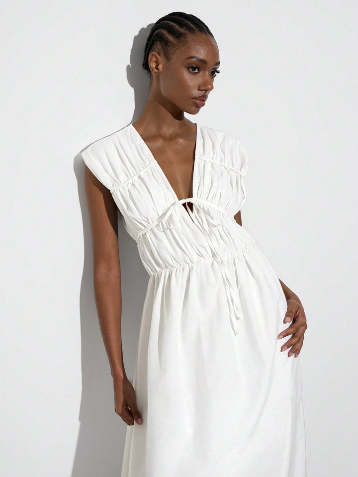 Rochie midi SHEIN, alb