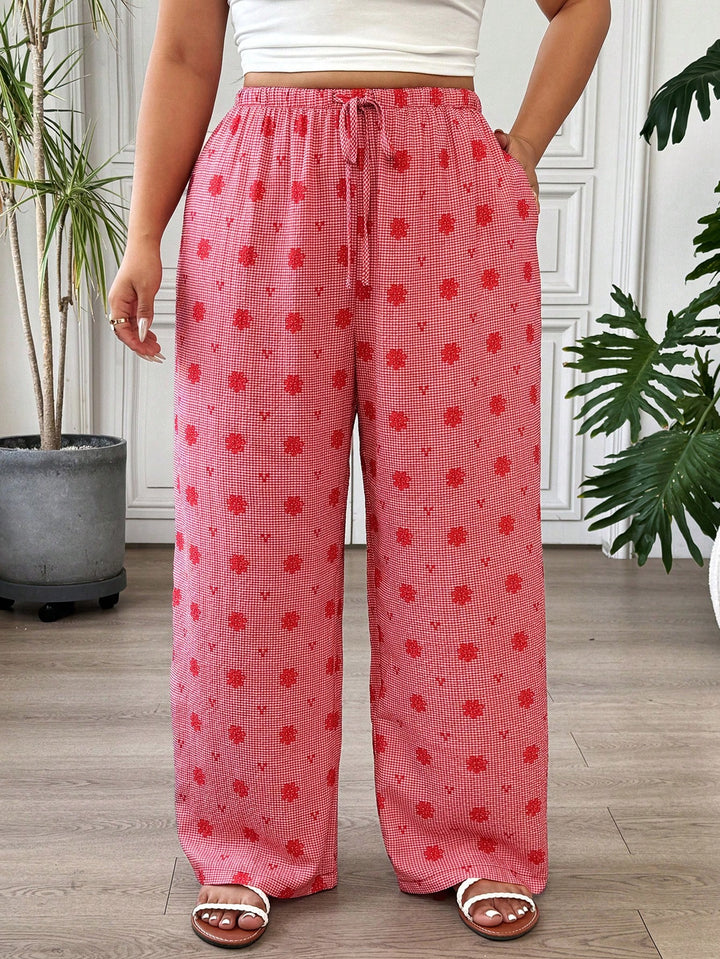 Pantaloni SHEIN, roșu
