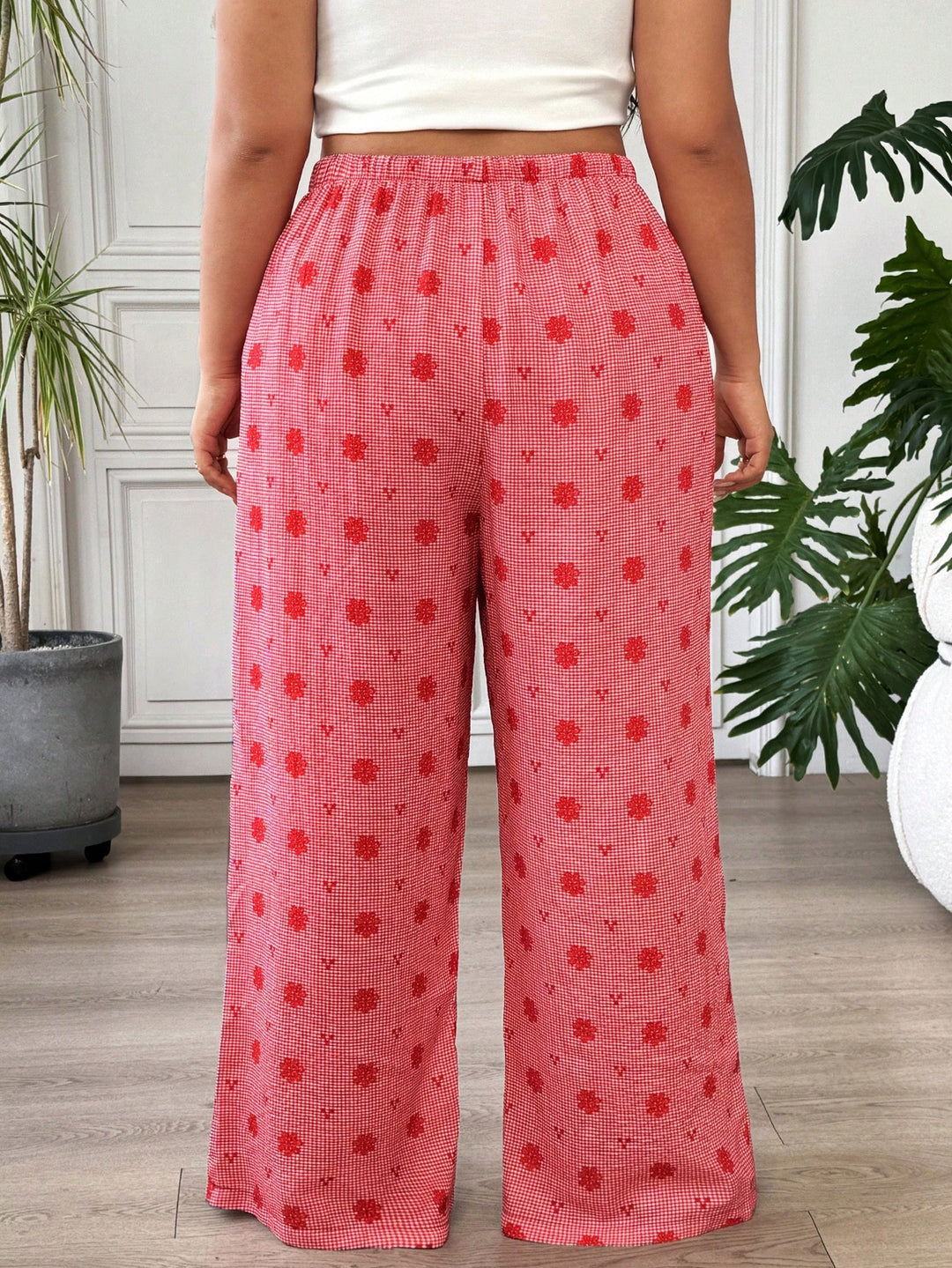 Pantaloni SHEIN, roșu