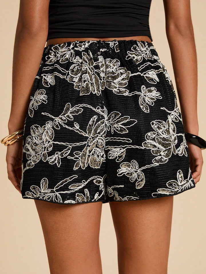 Pantaloni scurți SHEIN, negru